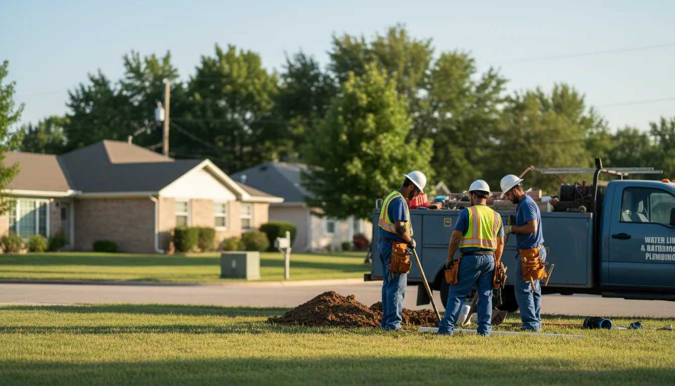 Residential water line and bathroom plumbing service in Laurel, NE